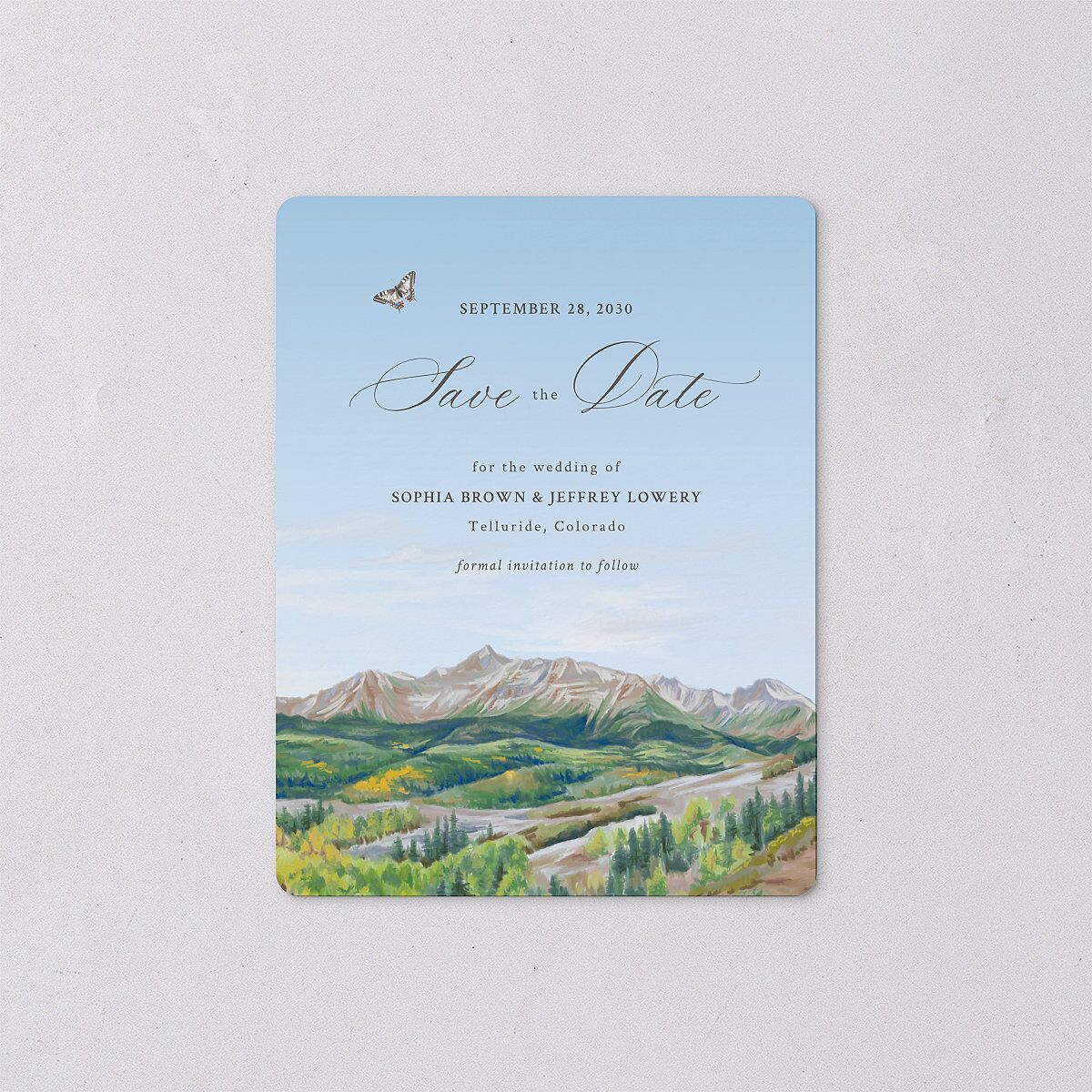 Romantic Floral Mountain Save The Date Magnets Meadow Magnet Paper