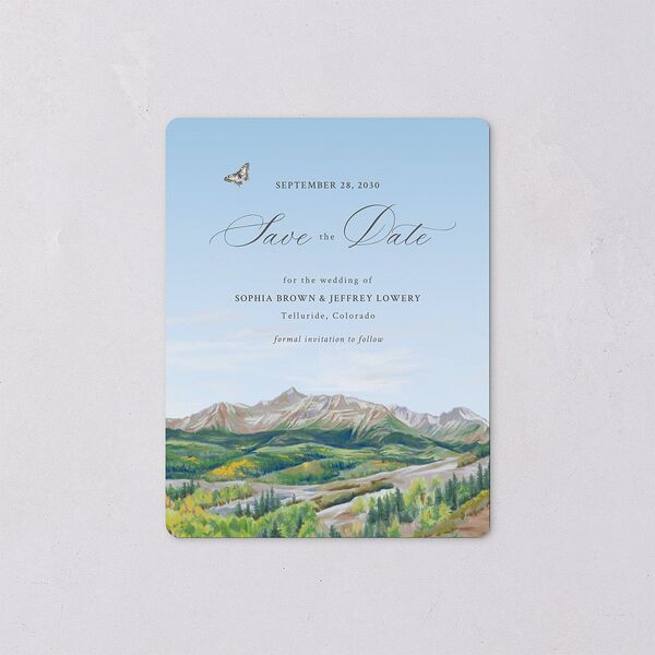 Romantic Floral Mountain Save The Date Magnets Meadow Magnet Paper