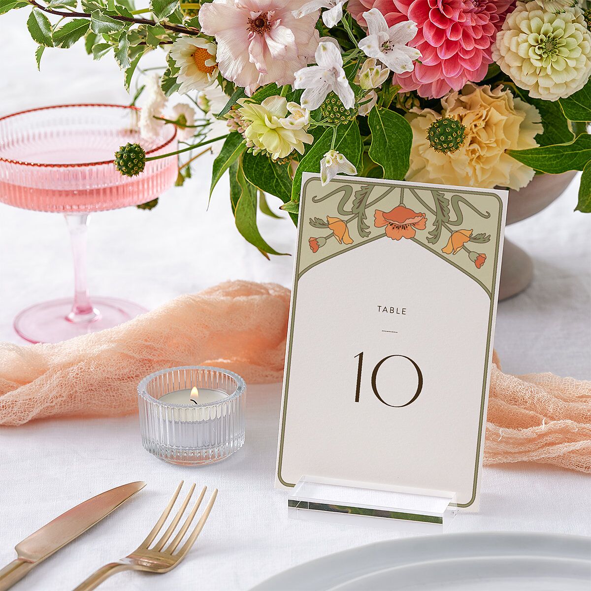 Vintage Nouveau Table Numbers — view 3