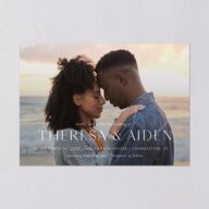 Simply Refined Photo Wedding Invitations Barely Peach Signature Blank No Standard