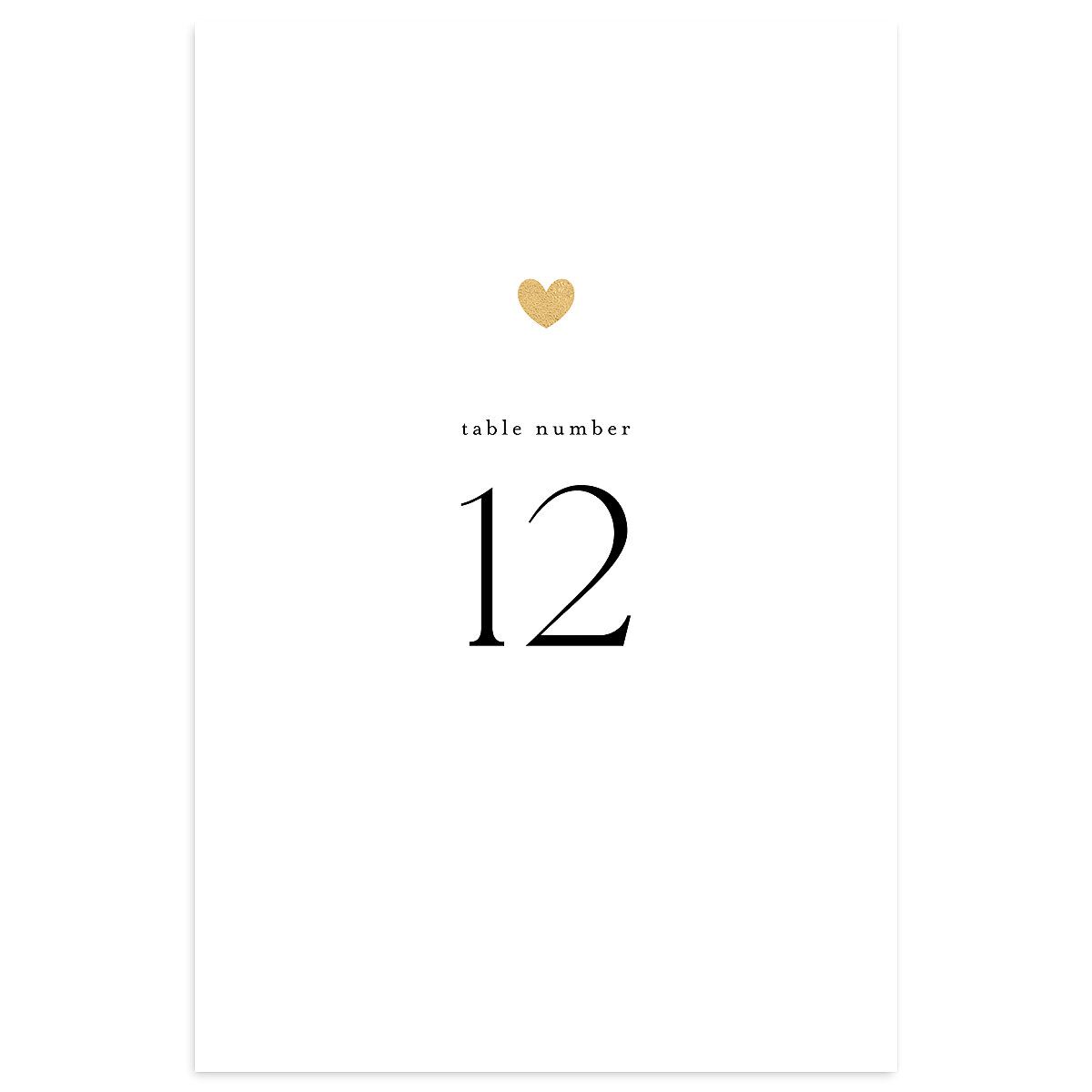 Dainty Heart Table Numbers