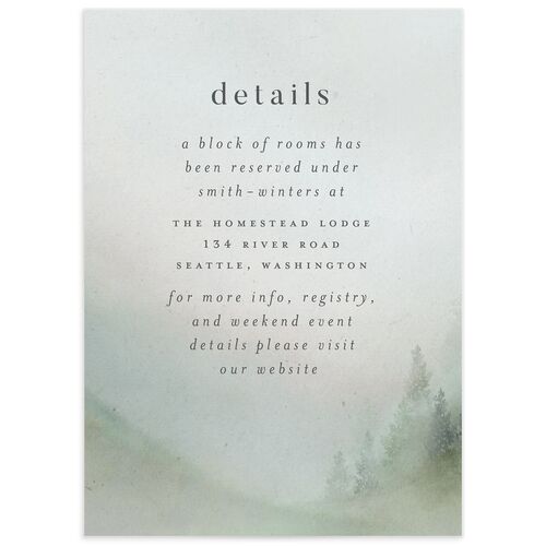 Mountain Mist Wedding Enclosure Cards - 