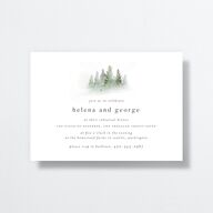 Mountain Mist Rehearsal Dinner Invitations Dusty Blue Signature
