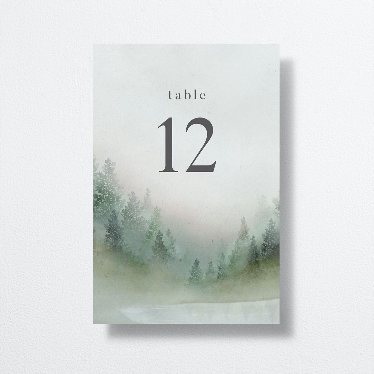 Mountain Mist Table Numbers Dusty Blue Signature
