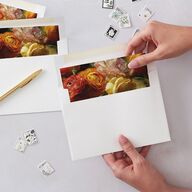 Technicolor Calligraphy Photo Envelope Liners Pure White Standard