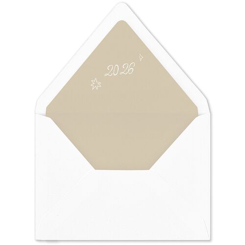 More Kids More Magic Hand Drawn Starry Photo Euro Envelope Liners Cream Luxe