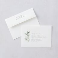 Elegant Pastel Floral Wedding Invitations Pure White Signature Blank No Standard