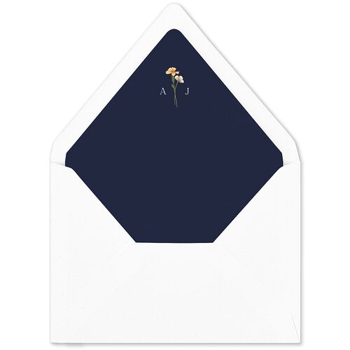 Wild Daisies Euro Envelope Liners Navy Luxe