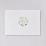 Dainty Fairytale Greenery Wedding Stickers Hunter Green