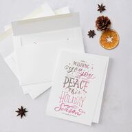 Handwritten Holiday Holiday Cards Rose Pink Signature Blank Standard Portrait