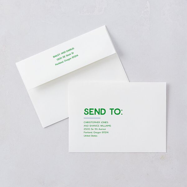 Hand Drawn Party Rehearsal Dinner Invitations Jewel Green Signature Blank Standard