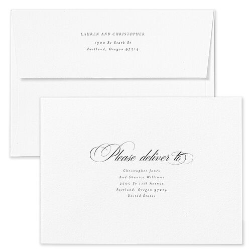 Timeless Frame Save The Date Card Envelopes Rose Mist Recipient Address Signature Standard