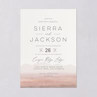 Painted Desert Wedding Invitations Dusty Rose Signature Blank No Standard