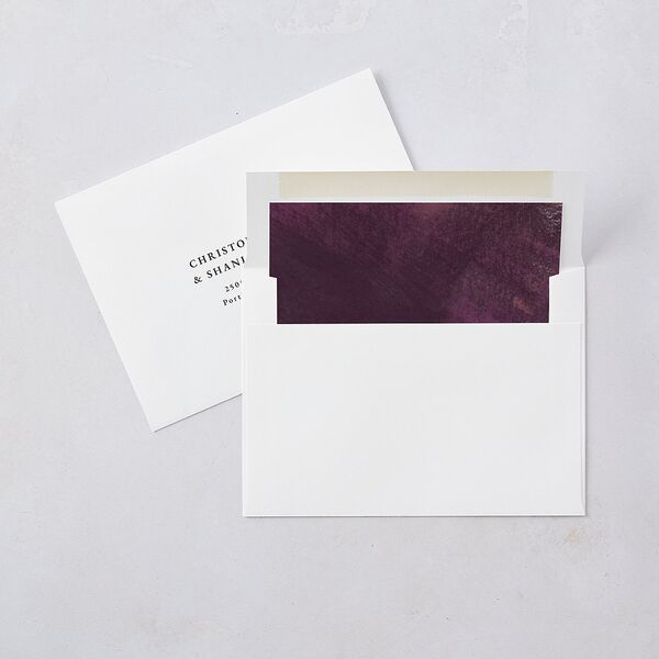 Elegant Holiday Envelope Liners Bordeaux Standard