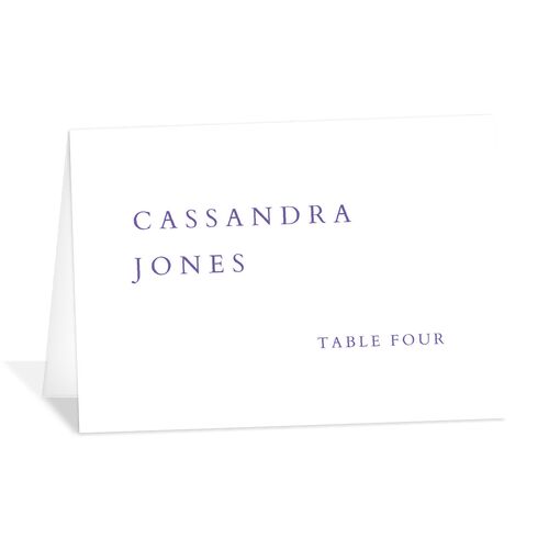The Union Of Place Cards French Violet Signature