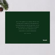 Just Married Christmas Holiday Cards Gold Jewel Red Signature Blank Standard Landscape