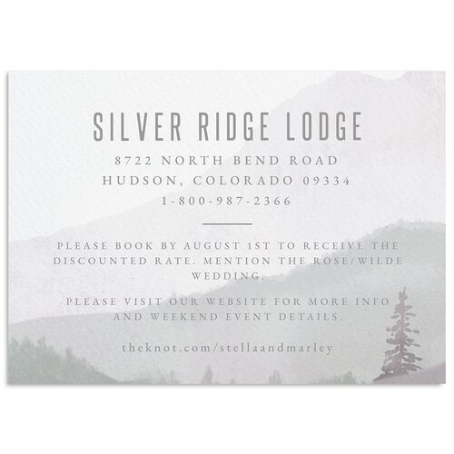 Painted Mountains Wedding Enclosure Cards Purple Haze Signature Standard