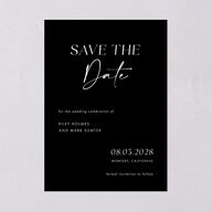 Modern Contrast Save The Date Cards Midnight Signature smooth Blank No