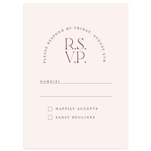 Photo Arch Wedding Response Cards Copper Signature Standard