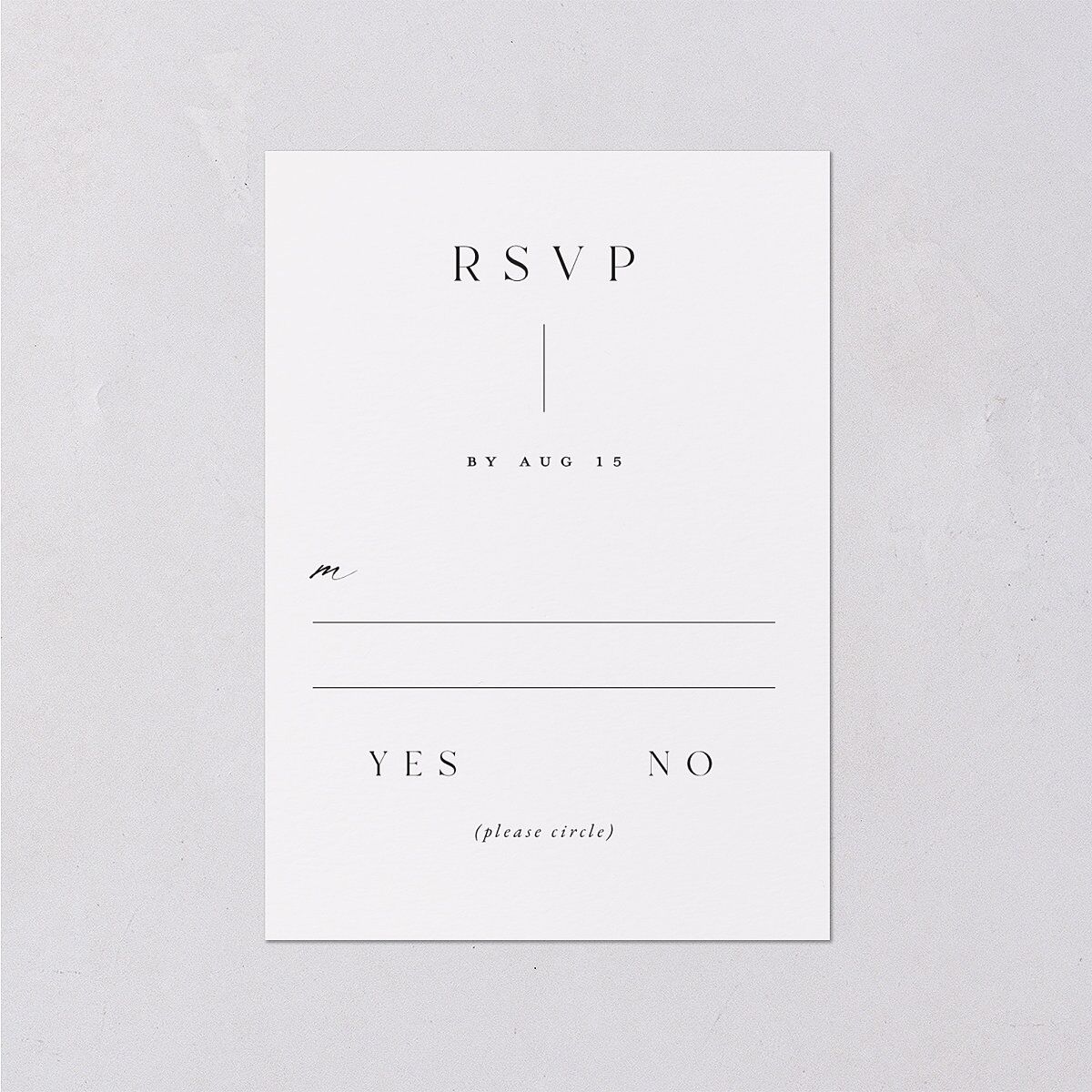 Floral Sketch Wedding Response Cards Off-White Signature Standard