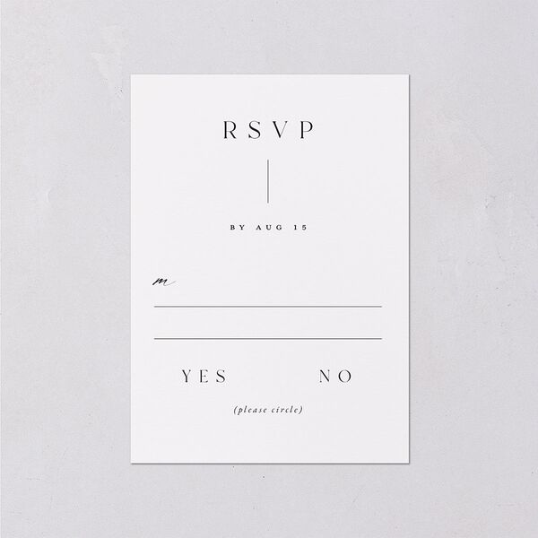 Floral Sketch Wedding Response Cards Off-White Signature Standard