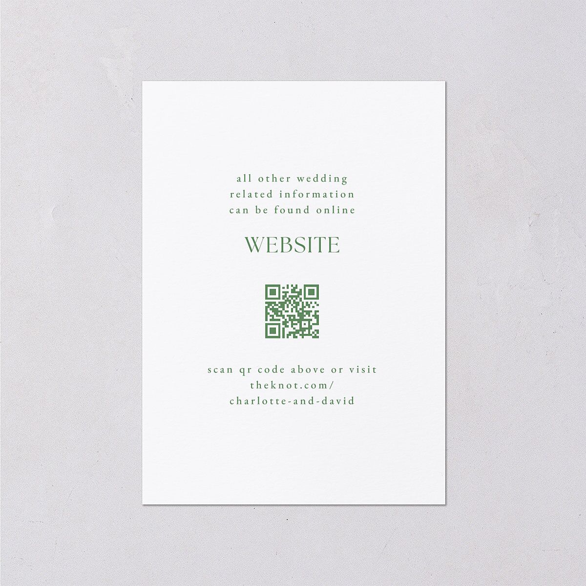 Vintage Bow Wedding Enclosure Cards Jewel Green Signature Standard