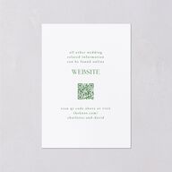 Vintage Bow Wedding Enclosure Cards Jewel Green Signature Standard