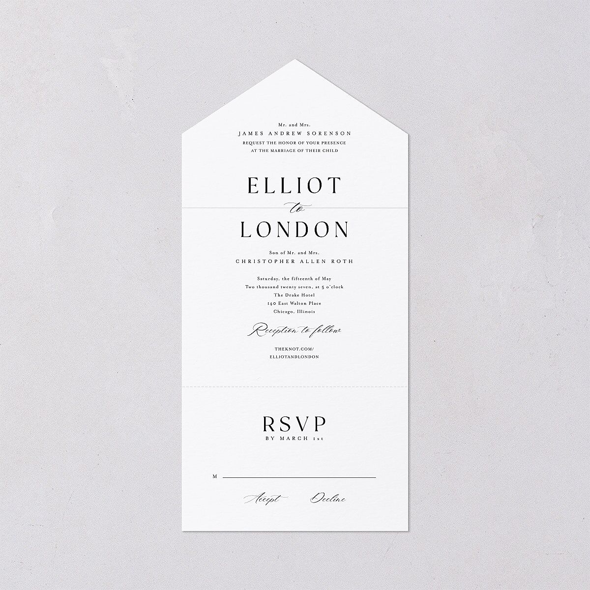 Timeless Typography All-in-One Wedding Invitations — view 1