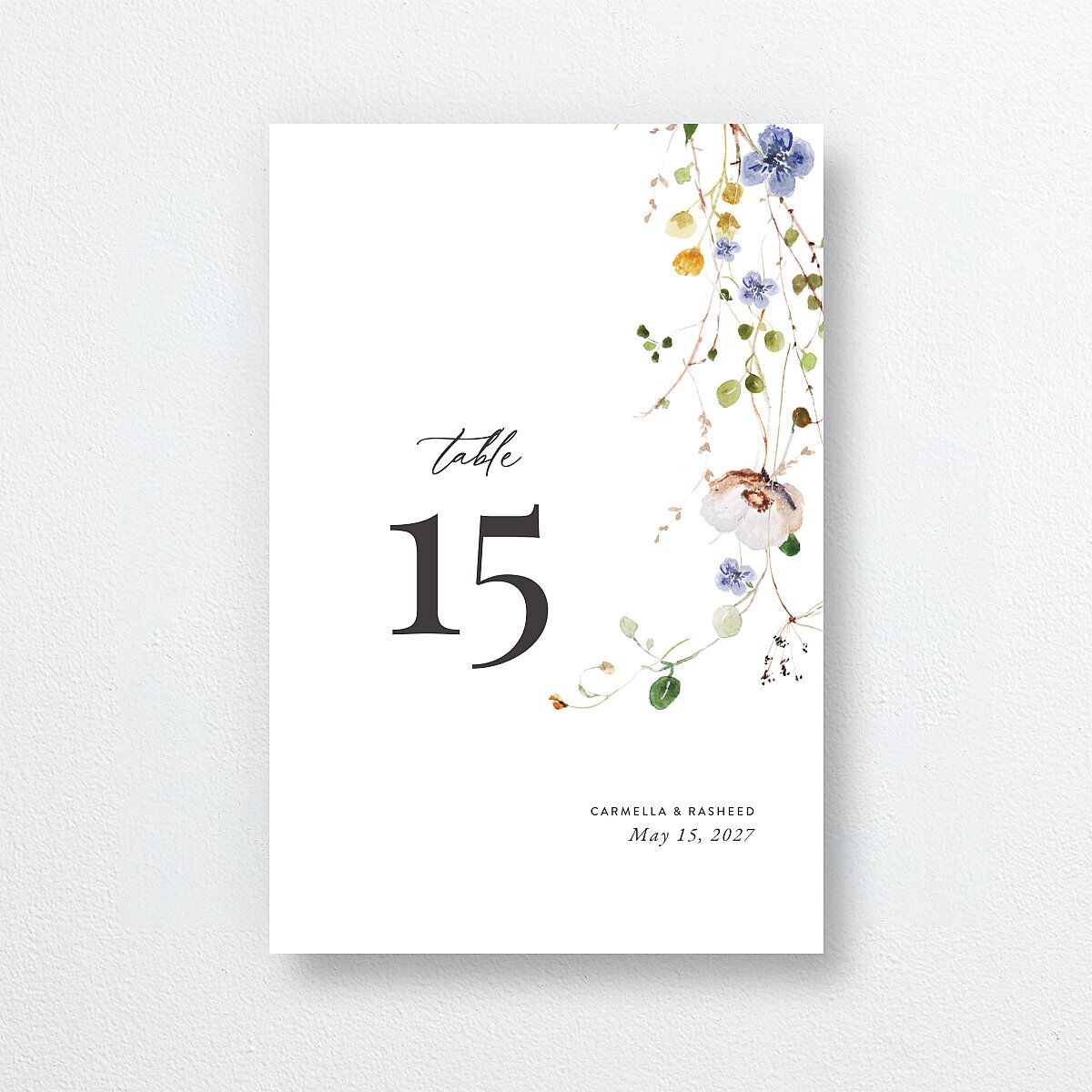 Delicate Wildflower Table Numbers — view 1