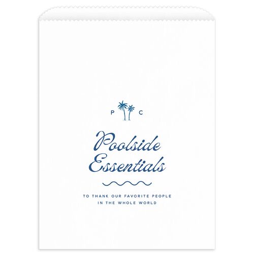 Cabana Stripes Wedding Day Paper Favor Bags Lemon White Wax-Lined Food Safe Paper