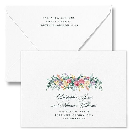 Glamorous Regency Garden Bridal Shower Invitation Euro Envelopes by Bridgerton White Deep Lake None Luxe Signature