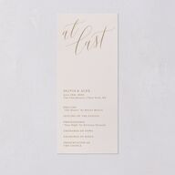 At Last Wedding Programs Linen Signature