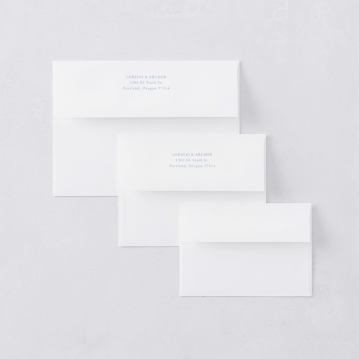 Coastal Oysters and Anchors Thank You Card Envelopes White Sea Blue Both Recipient and Return Addresses Signature Standard