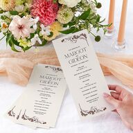 Climbing Leaves Wedding Programs Copper Signature