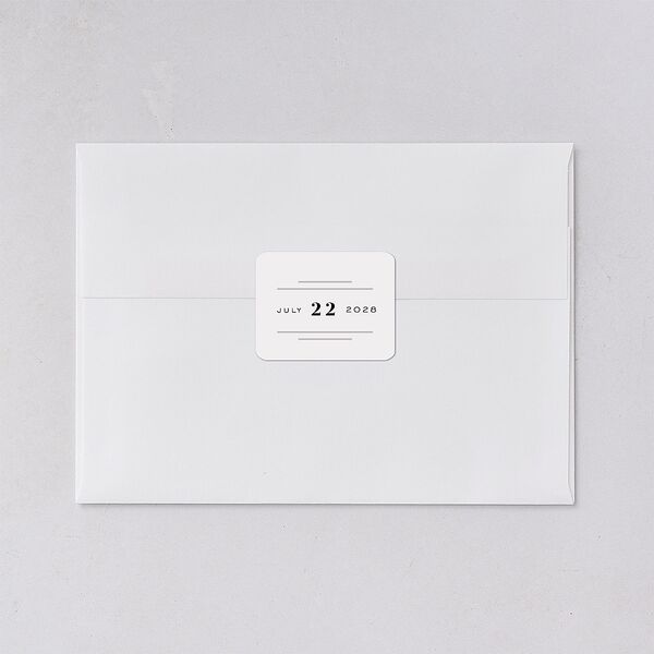 Framed Photo Wedding Stickers Pure White Rounded