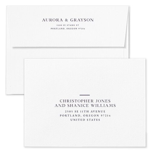 Bohemian Arch Foil Rehearsal Dinner Invitation Envelopes Kraft Plum Recipient Address Signature Standard