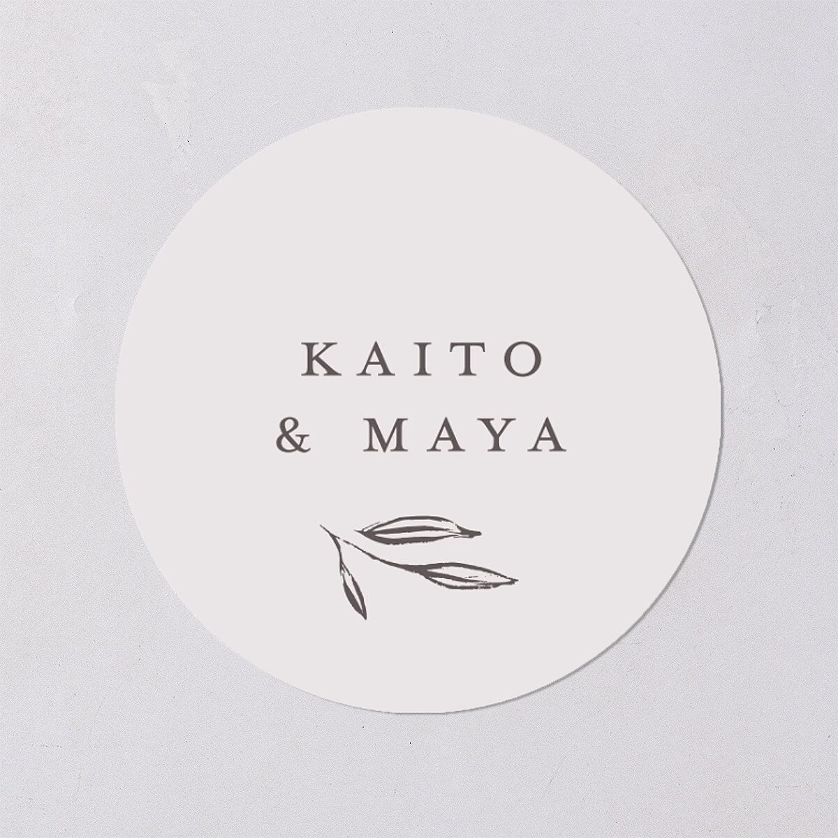 Shining Sprig Wedding Stickers Mist Circle