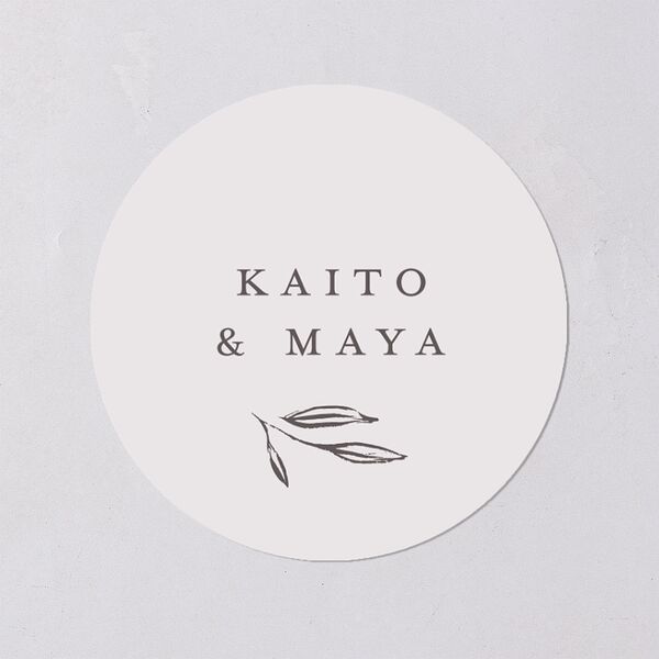 Shining Sprig Wedding Stickers Mist Circle