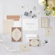 Western Tapestry Wedding Invitations Linen Signature Blank No Standard