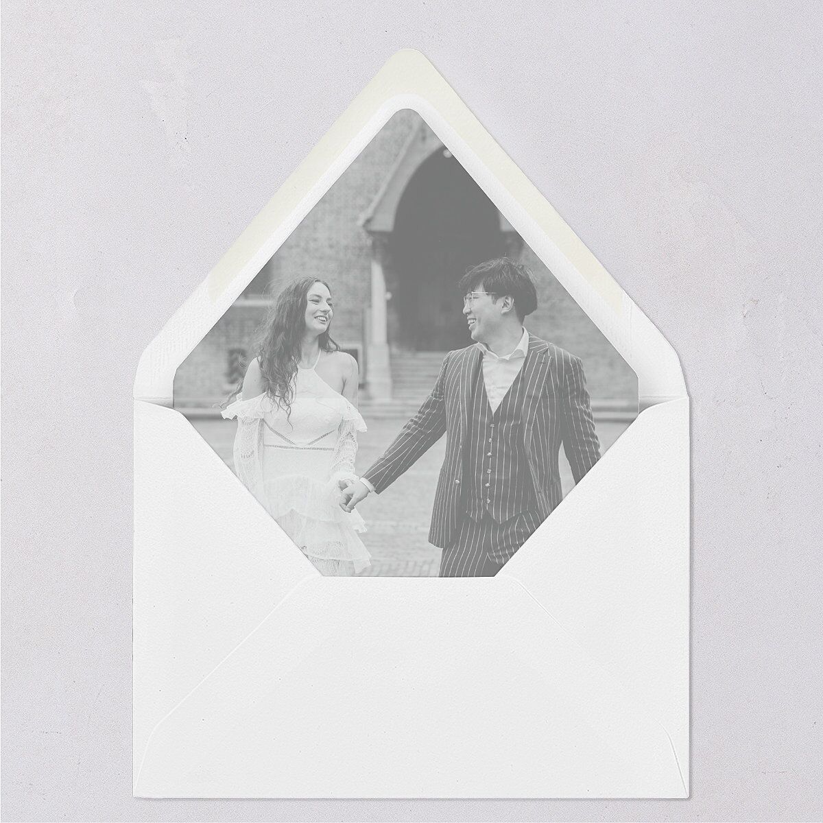 Modern Classic Picture Portrait Euro Envelope Liners Pure White Luxe