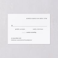 Photo Vow Wedding Response Cards Pure White Signature Standard