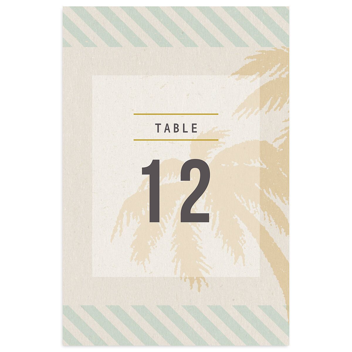 Retro Boarding Pass Table Numbers