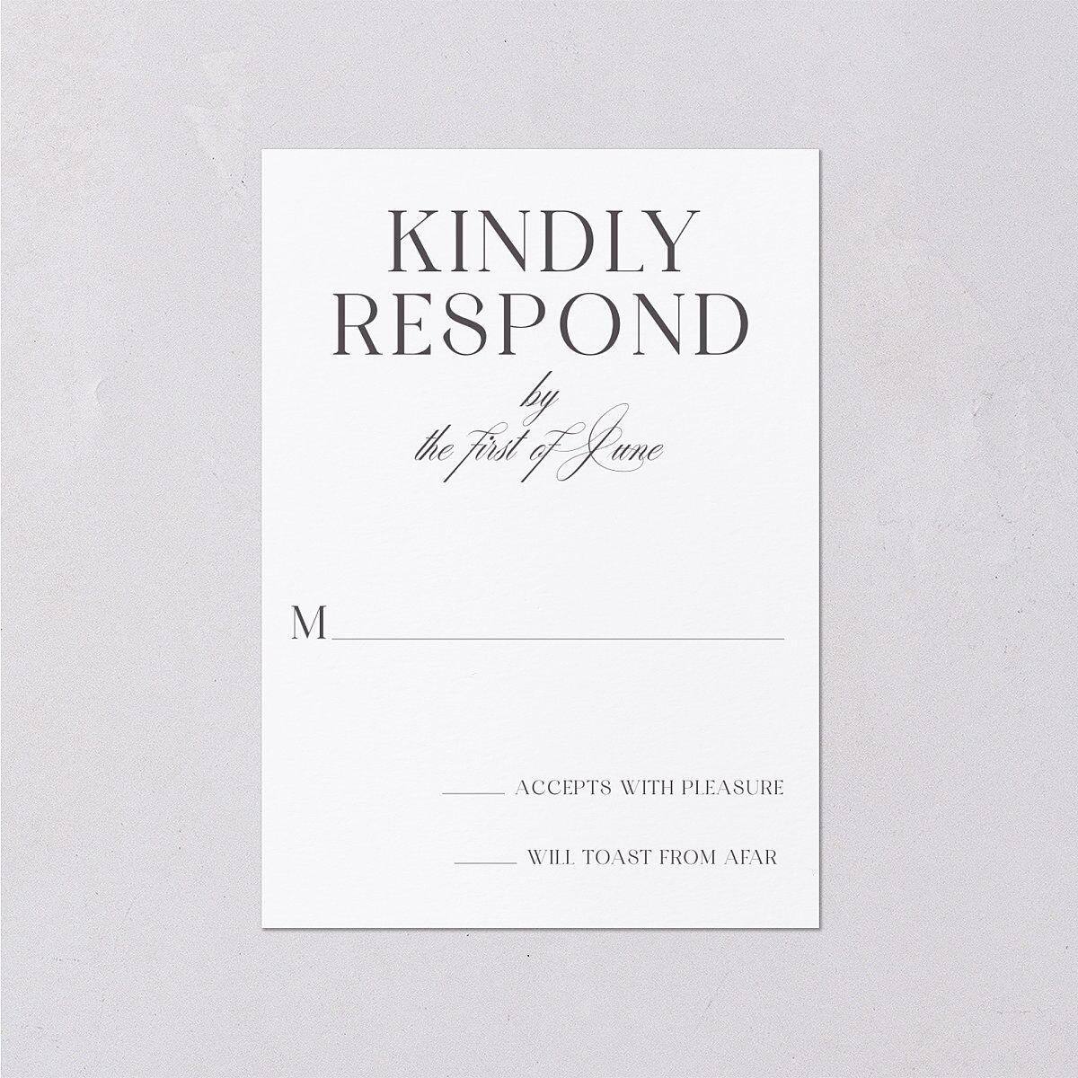 Classically Elegant Wedding Response Cards Pure White Signature Standard