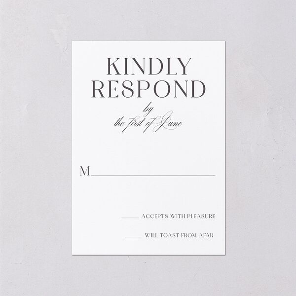 Classically Elegant Wedding Response Cards Pure White Signature Standard