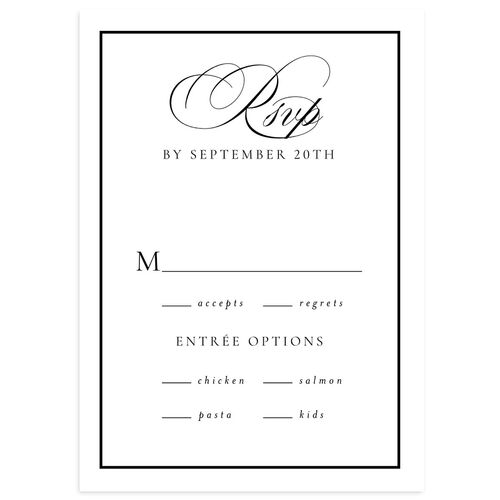 Lasting Frame Wedding Response Cards Pure White Signature Standard