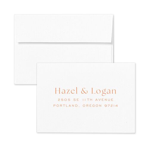 Desert Cactus Response Card Envelopes White Peach Fuzz Return Address Signature Standard