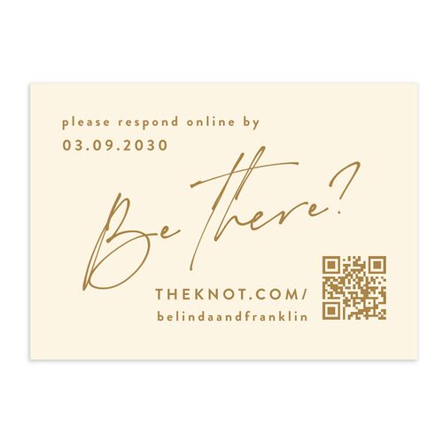 Modern Script Names QR Code RSVP Cards Driftwood Signature Standard