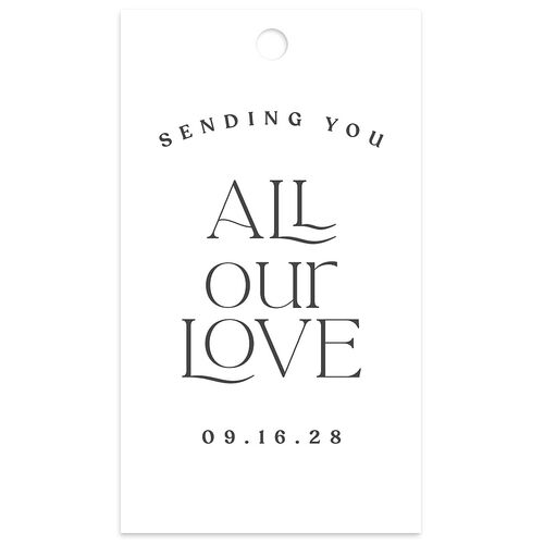 Classic Stack Favor Gift Tags Medieval Grey Signature