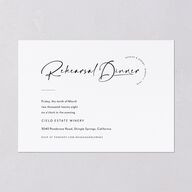 Modern Arc Rehearsal Dinner Invitations Pure White Signature Blank