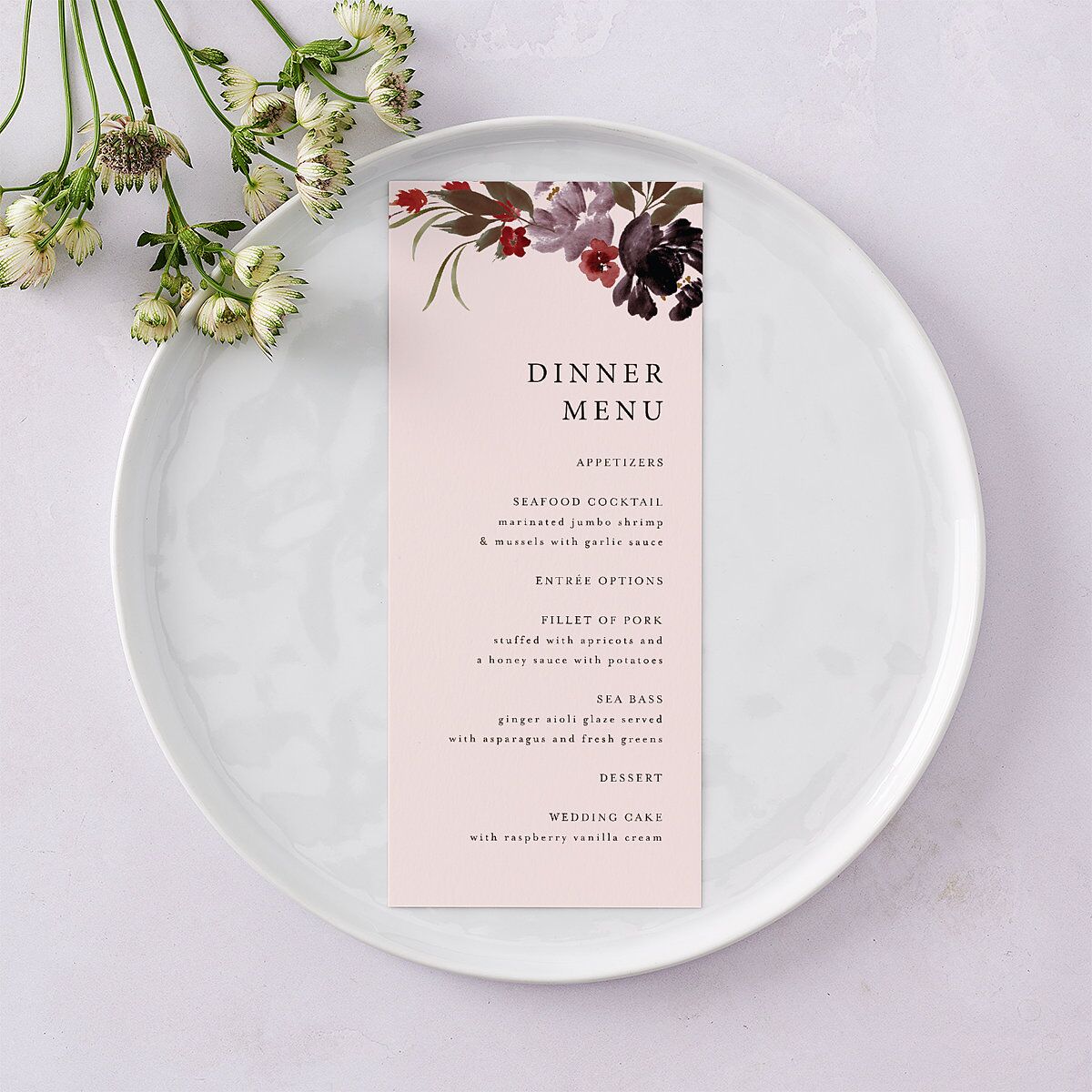 Autumn Romance Menus Chocolate Signature